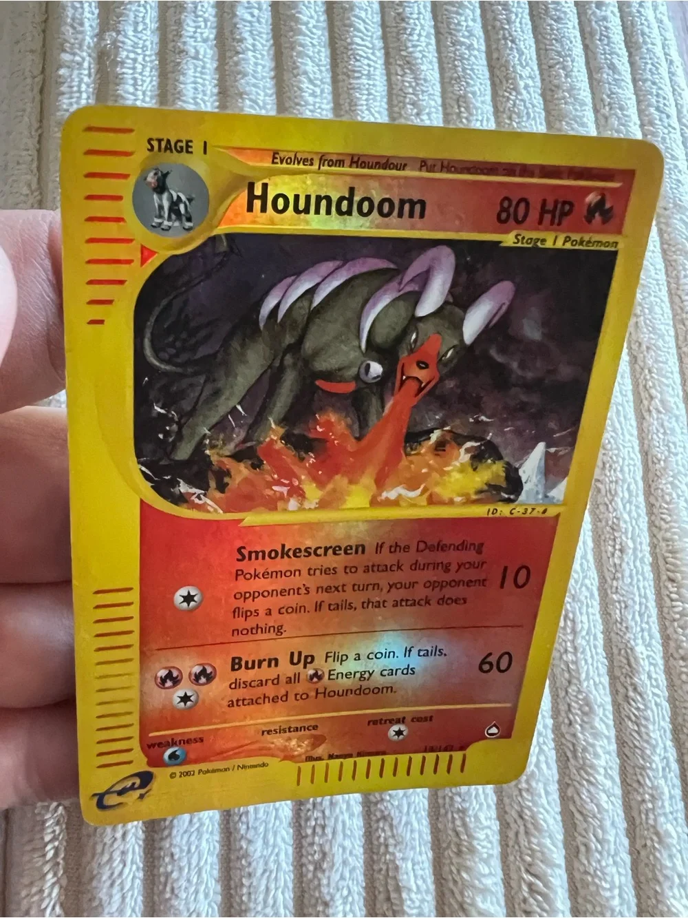 2002 RARE Houndoom Aquapolis 14/147  Reverse Holo Pokémon Card